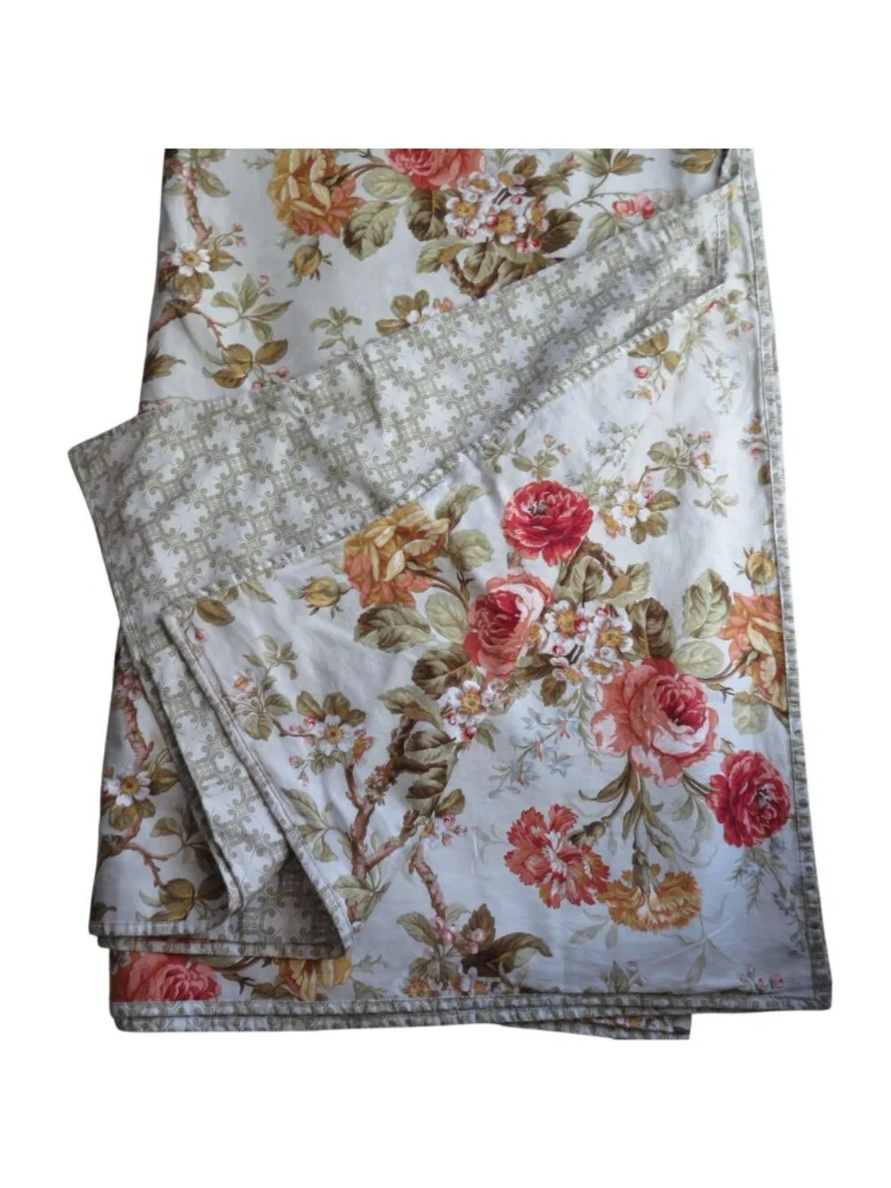 Charter Club Floral Reversible Cotton Sateen Duvet Cover Full/Queen